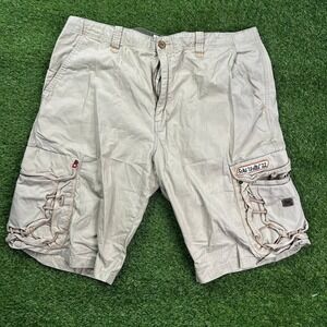 Vintage Ecko Unltd Cargo Shorts 40 Beige Lace‎ Pocket Y2K Streetwear Skater